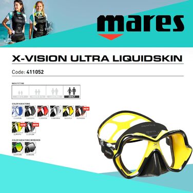 Маска для дайвінгу Mares X-Vision Ultra LS, силіконова