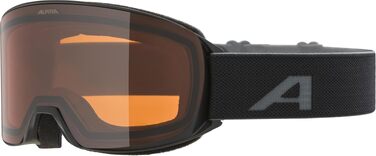 Гірськолижна маска Alpina Nakiska OTG безрамкова, матова чорна, з 100% UV-захистом для дорослих