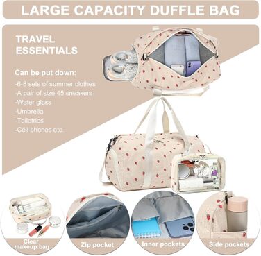 Спортивна сумка для жінок та дівчат: тренування, подорожі, вихідні. З відділенням для взуття та мокрих речей