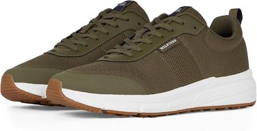 Чоловічі кросівки Tommy Hilfiger Runner Lightweight Modern Knit, темно-зелені (Army Green), розмір 40 EU