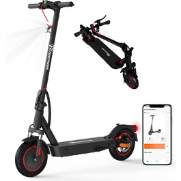 Електросамокат EVERCROSS EV10K PRO з ABE, 10'' складаний, для дорослих, 400 Вт, 10,4 А·год, до 20 км/год, з додатком, LED-дисплеєм, подвійним гальмом, чорний