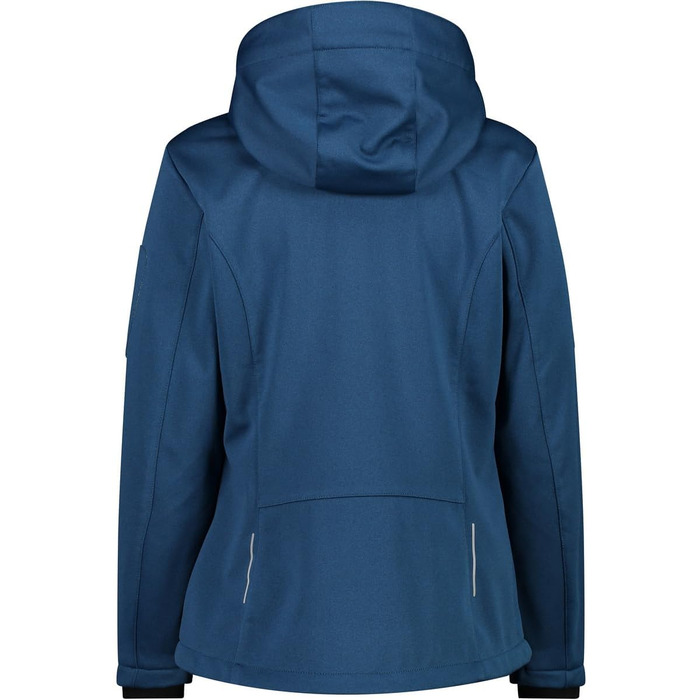 Жіноча куртка-вітровка CMP Softshell з капюшоном та блискавкою, колір Majolika Mel. (блакитний), розмір XS