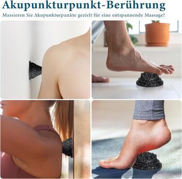 Ролик для фасції Blackroll: комплект для масажу та розслаблення м'язів (з м'ячиком)