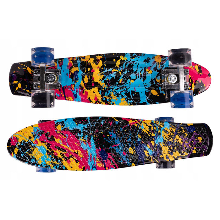 Скейтборд MalPlay Fiszka зі світлодіодними колесами 60 мм, 56x15 см, підшипники ABEC-7