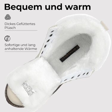 Чоботи зимові жіночі Mishansha Herren, теплі, з підкладкою, антиковзаючі, класичні, розмір 39-48 EU (47 EU, Бежевий)