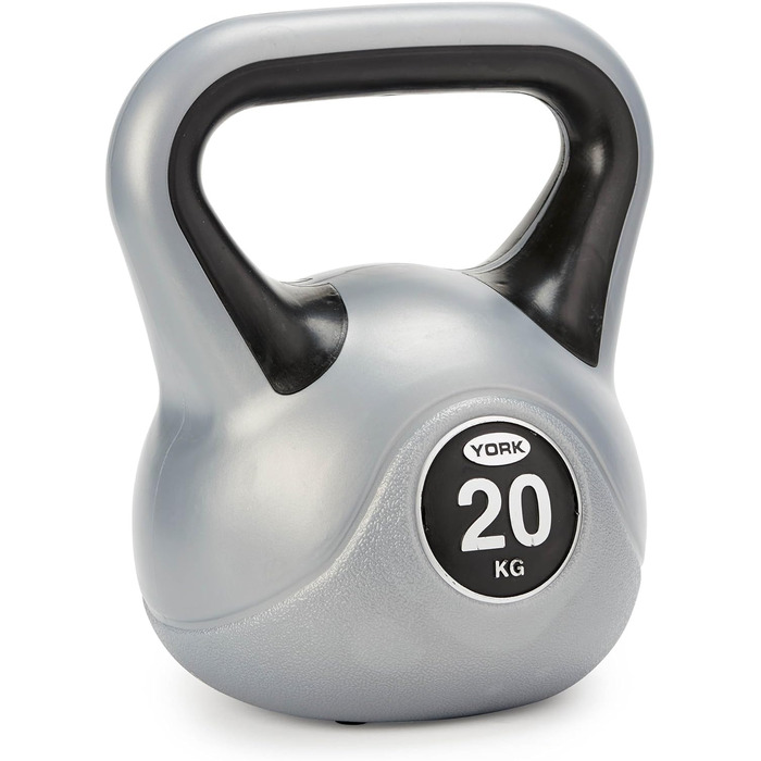 Гиря York Fitness 20 кг вінілова для домашнього тренажерного залу, бодібілдингу та важкої атлетики