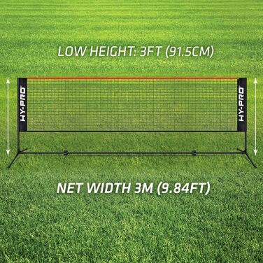 Регульована сітка Hy-Pro для бадмінтону, тенісу, піклболу та волейболу – 1,9 м висота, 3/4 м ширина, легка, з сумкою, для дітей та дорослих