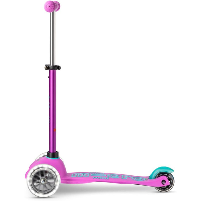 Самокат дитячий Micro Deluxe Kinder Scooter з регульованим кермом та підсвіткою коліс, лавандовий
