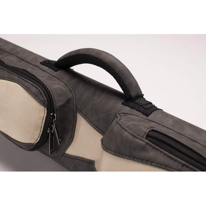 Чохол для більярдних київ CUEL Suede Grey 2/4, штучна замша, з плечовим ременем, ручкою та двома бічними кишенями для аксесуарів
