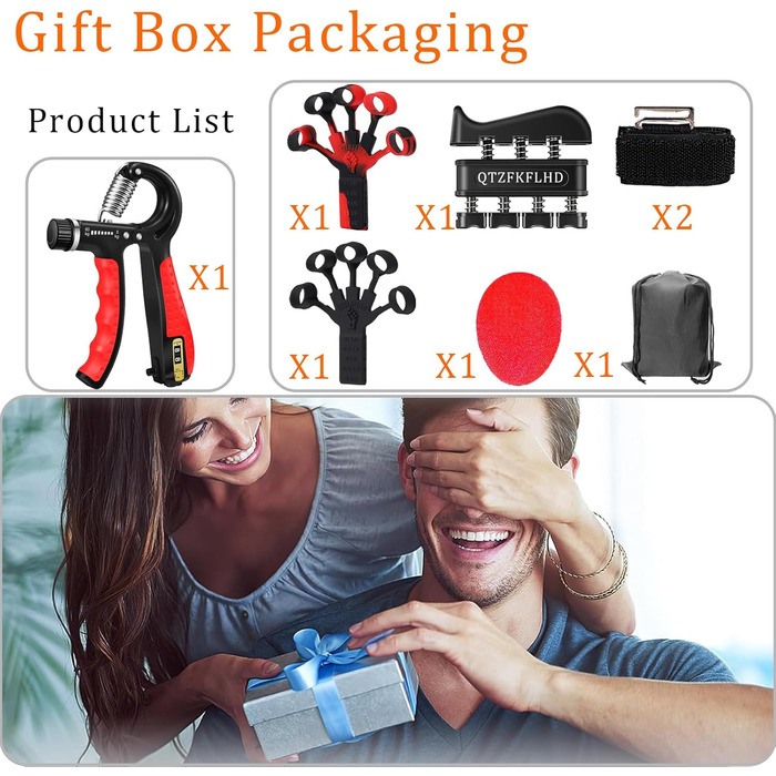 Набір для тренування сили рук Griffkrafttrainer (5 шт.) - чорний та червоний