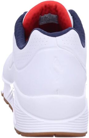 Кросівки Skechers Uno Stand On Air для чоловіків, білі, Durabuck, темно-синій, червона окантовка, 47.5 EU
