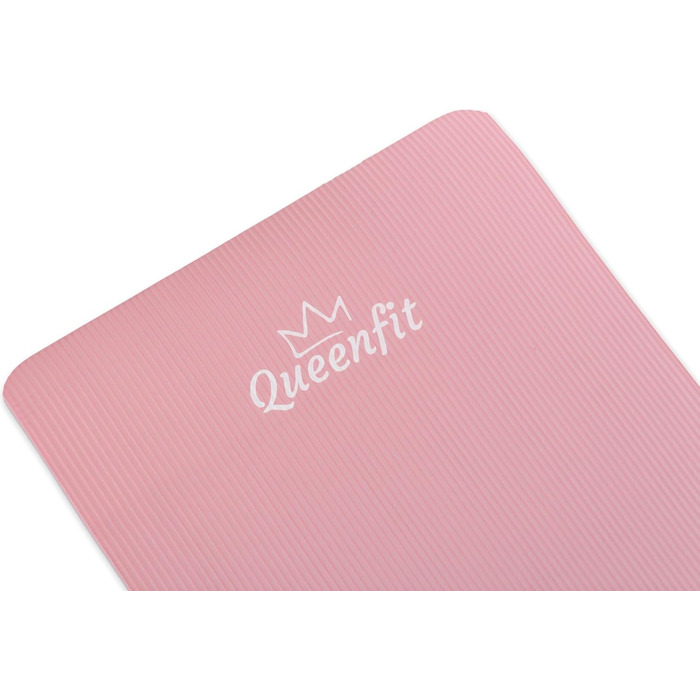 Фітнес-мат для йоги Queenfit NBR 180x61 см, 1,5 см, для пілатесу, аеробіки, з ременем для перенесення, м'ятний