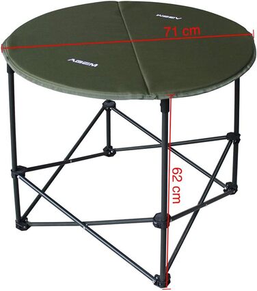 Складний круглий кемпінговий стіл AGEM Flatbar для пікніка та пляжу 71x62 см