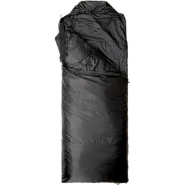 Сплячий мішок Snugpak Jungle Bag WGTE з вбудованою москітною сіткою - Легкий, гігієнічний спальний мішок та універсальний ковдр - для кемпінгу та експедицій у тропічних умовах (Чорний, права блискавка)