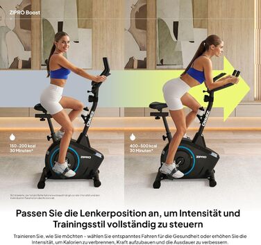 Zipro Heimtrainer Fahrrad Boost: велотренажер для дому, фітнес-велосипед, магнітний велотренажер до 120 кг, індоор байк