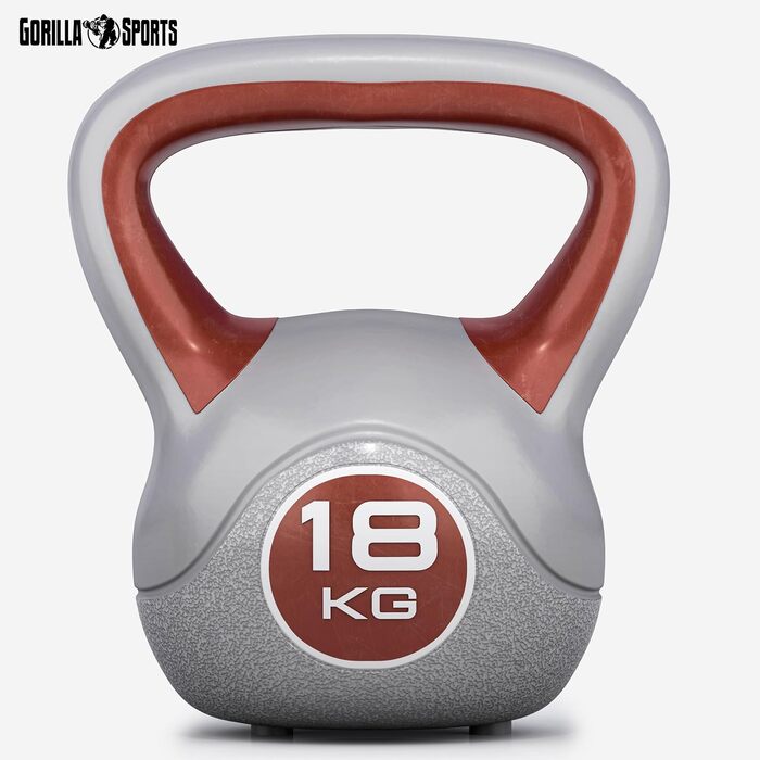 Кетлбел гиря GORILLA SPORTS 2-20 кг, пластикова, одинична/набір, з/без підставки
