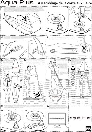 Надувне SUP Aqua Plus 15см: дошка для SUP, весло, насос, рюкзак. Підходить для будь-якого рівня підготовки. Розмір 335x83x15см, кольори: фіолетовий, жовтий, зелений.