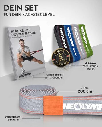 Стрічка для гімнастики Neolymp: екологічна, міцна, для різноманітного тренування – фітнес-стрічка, резистентна стрічка