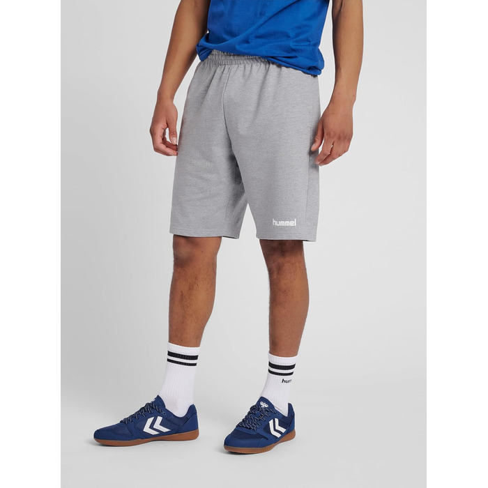 Чоловічі спортивні шорти Hummel Core Poly дихаючі, сірий меланж, розмір L