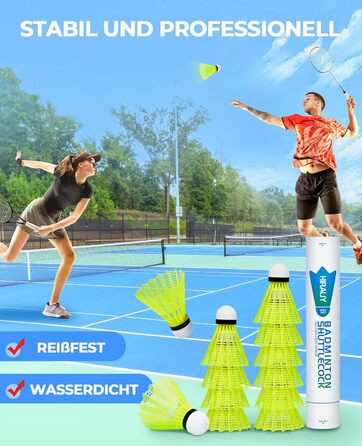 Волан для бадмінтону HIRALIY нейлон, 12/24 шт., висока швидкість, для тренувань та гри в приміщенні/на вулиці, для молоді