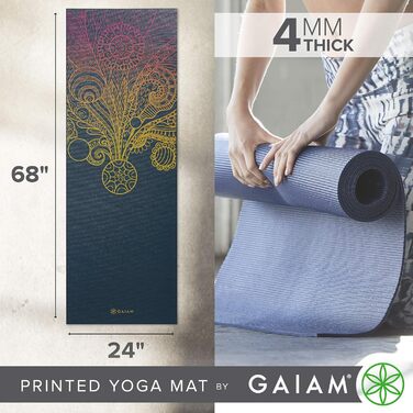 Двосторонній килимок для йоги Gaiam Lebendige Zest, міцний