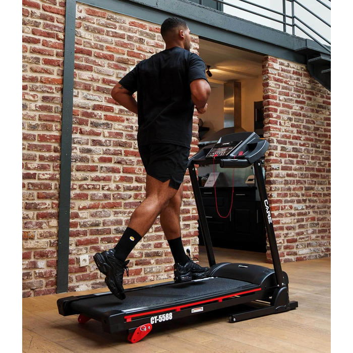 Електрична бігова доріжка Care Fitness CT-5588-2, складна, з нахилом, 16 км/год, 12 програм, сумісна з Kinomap
