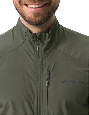 Чоловіча велосипедна куртка VAUDE Kuro Air, захисна вітрівка для їзди на велосипеді (S, хакі)