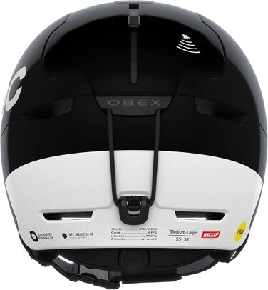 Шолом для лиж і сноуборду POC Obex BC MIPS, чорний, XS-S (51-54 см), максимальний захист на схилі та поза ним