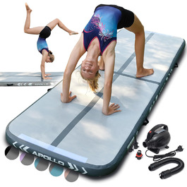 Надувний гімнастичний мат Apollo Air Mat Pro для дорослих і дітей, 3 м і 4 м, універсальний мат для дому та вулиці