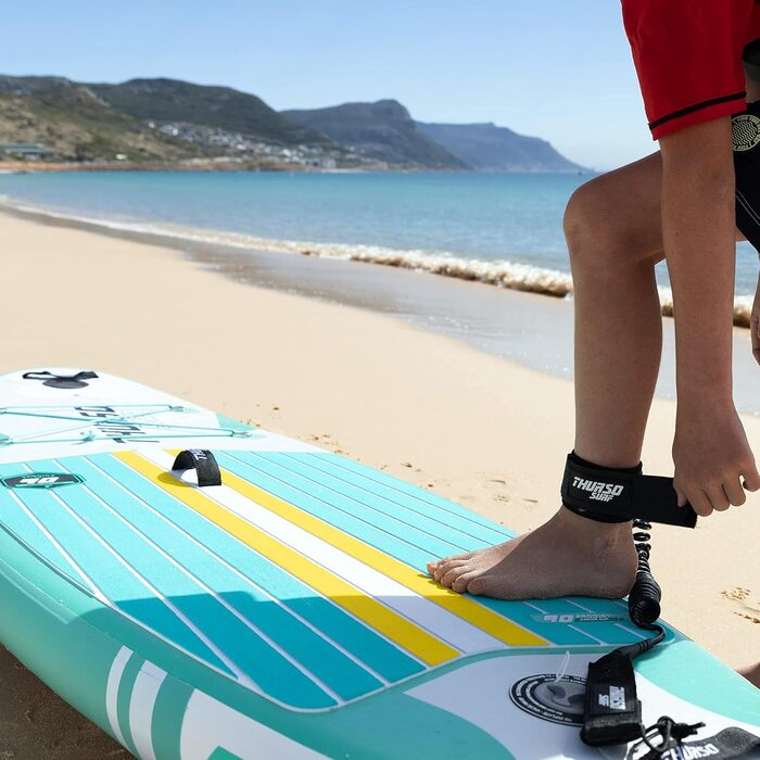 Дитяча надувна SUP-дошка THURSO SURF Wunderkind 228×76×10 см, двошарова, з веслом із карбоновим держаком, 3 плавниками, ременем, рюкзаком, смарагдова