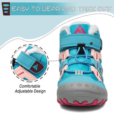 Дитячі зимові черевики Mishansha: теплі, з підкладкою, для хлопчиків та дівчаток, на шнурівці, розмір 24-38 (29 EU), блакитні