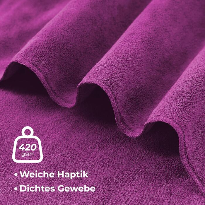 Рушник для фітнесу з мікрофібри 120x50 - швидковисихаючий, з кишенею на блискавці, м'який спортивний рушник для спортзалу та тренажерного залу (120 x 50 см, Бордовий)