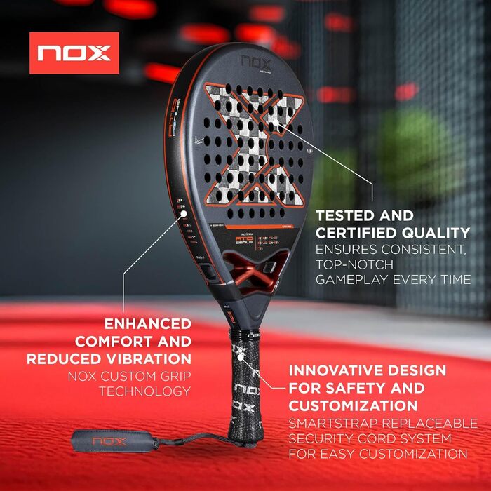 Падель ракетка Nox AT10 Genius Attack 18K Alum 360-375 г, Агустін Тапія