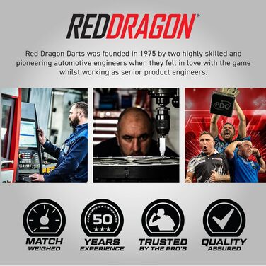 Дарти RED DRAGON Razor Edge Original 23g (85% вольфрам) - професійний набір з пір'ями та стеблами