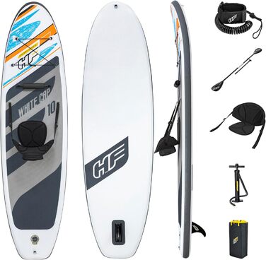 Надувна SUP-дошка Bestway Hydro-Force White Cap з сидінням, 305x84x12 см, комплект для веслування