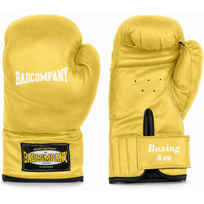 Дитячий боксерський набір Bad Company: боксерська груша 55x25 см + рукавички 8oz (жовтий)