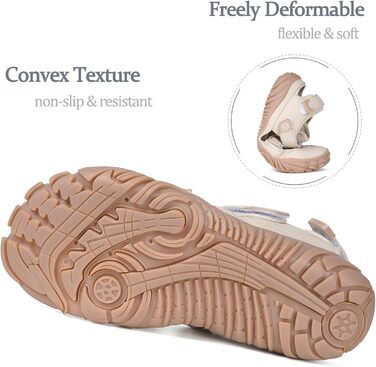 Чоловічі/Жіночі сандалі для плавання та активного відпочинку Hsyooes (46 EU, Бежеві) - Швидковисихаючі аквашузи для пляжу, туризму