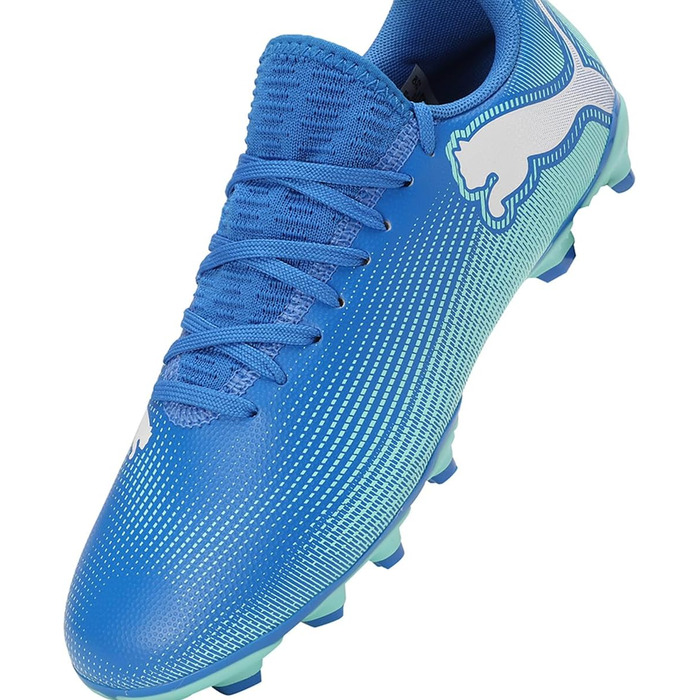 Дитячі футбольні кросівки PUMA Hyperlink Blue Mint Puma White, 28 EU