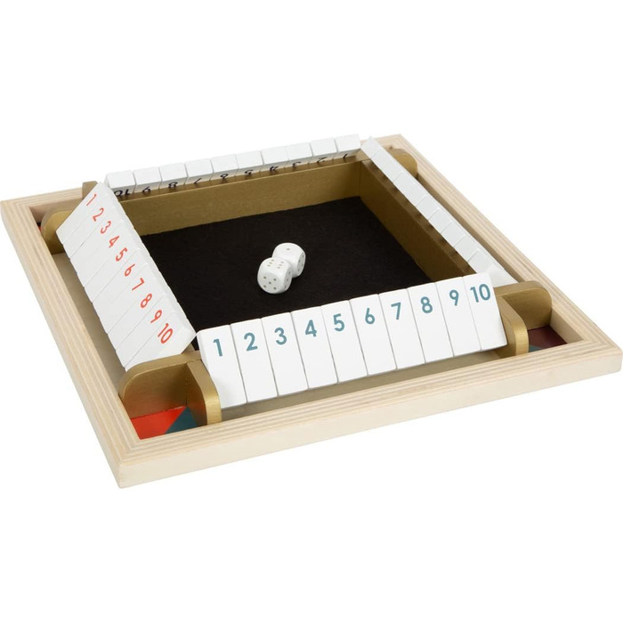 Настільна гра Small Foot Shut The Box Gold Edition, кубикова, для всієї родини, від 6 років, арт. 12364, різнокольорова