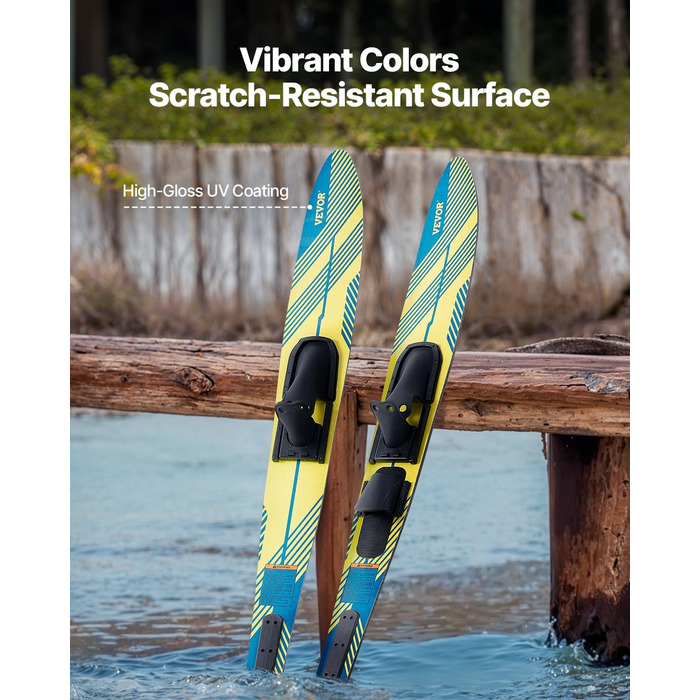 Набір для водних лиж VEVOR Unisex для дорослих (1702 x 200 x 26 мм, жовтий+синій)