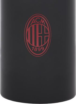 Пляшка для води AC Milan з алюмінію з карабіном, 750 мл, офіційна, червона, з монохромним гербом, для фанатів Россонері