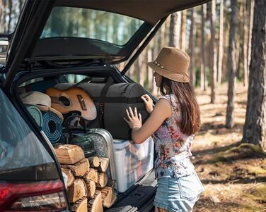 Спортивна сумка Hulongo 30 л для чоловіків та жінок, дорожня сумка для подорожей, тренувань, з відділенням для взуття, 3-в-1 плечовий ремінь, чорна