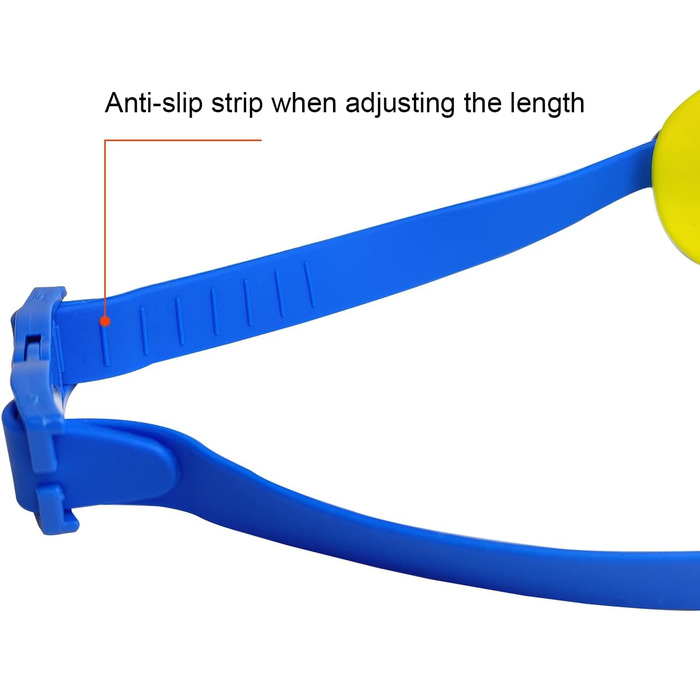 Дитячі окуляри для плавання SWAUSWAUK - окуляри для плавання для дітей 4-12 років, водонепроникні, з великим об'єктивом, проти запотівання, комфортні (блакитні та жовті)