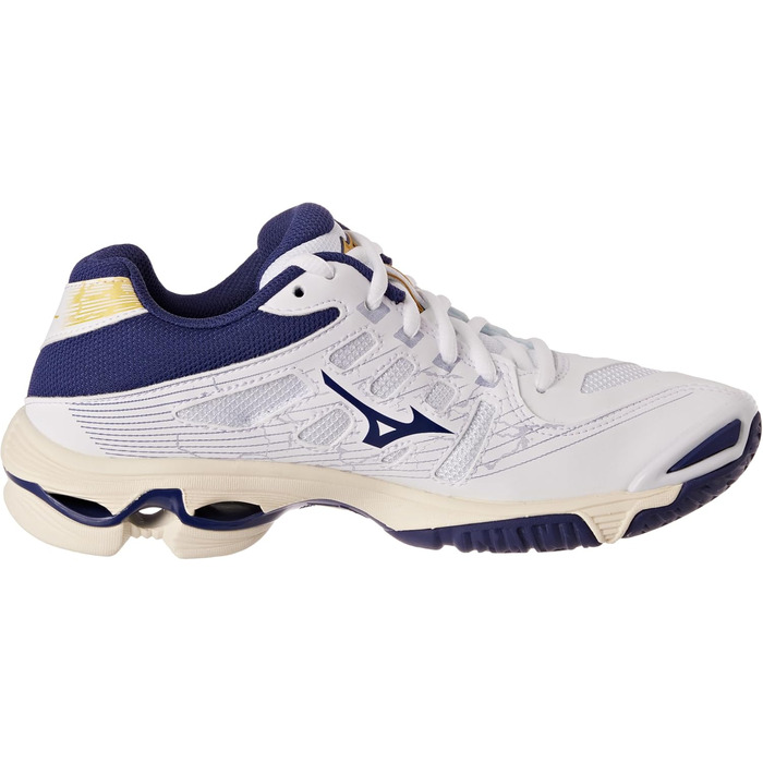 Волейбольне взуття Mizuno Wave Voltage, чорно-біле, 42 EU, White Blueribbon Mp Gold