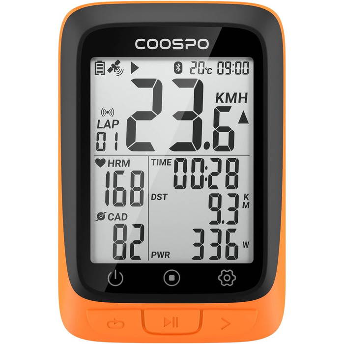 COOSPO BC107 Велокомп'ютер бездротовий, водонепроникний IP67, Bluetooth Ant+, 2,4