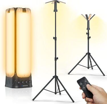 Налобний ліхтар-ліхтарик кемпінговий, 14000 mAh, LED, 6000LM, IPX5, вологостійкий, чорний