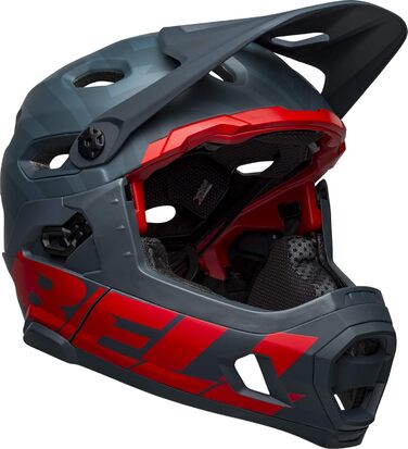 Велошолом Bell Super DH Spherical Prime матовий синьо-червоний, для даунхілу, розмір L