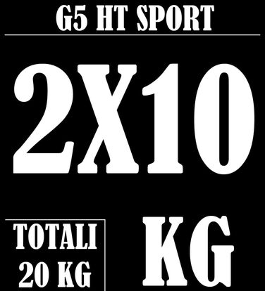 Гантельні диски G5 HT SPORT із чавуну, отвір 25 мм, 2×10 кг, для гантелей і штанг, фітнесу та домашнього тренажерного залу