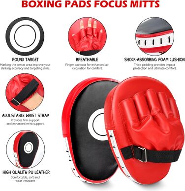 Набір 3-в-1 для дітей та підлітків: боксерські рукавички, відбивачі та регульоване кик-пед для Taekwondo – спортивне обладнання для боксу, MMA, Муай Тай, Taekwondo, кікбоксингу