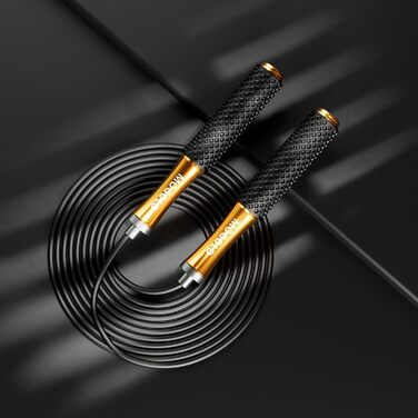 Стрибкове канат для чоловіків, жінок, дітей – з подвійним кульковим підшипником, 360-градусним обертанням, металевою ручкою, ядром з силіконовою ручкою, регульований, 3 м, для фітнесу, схуднення (зелений)